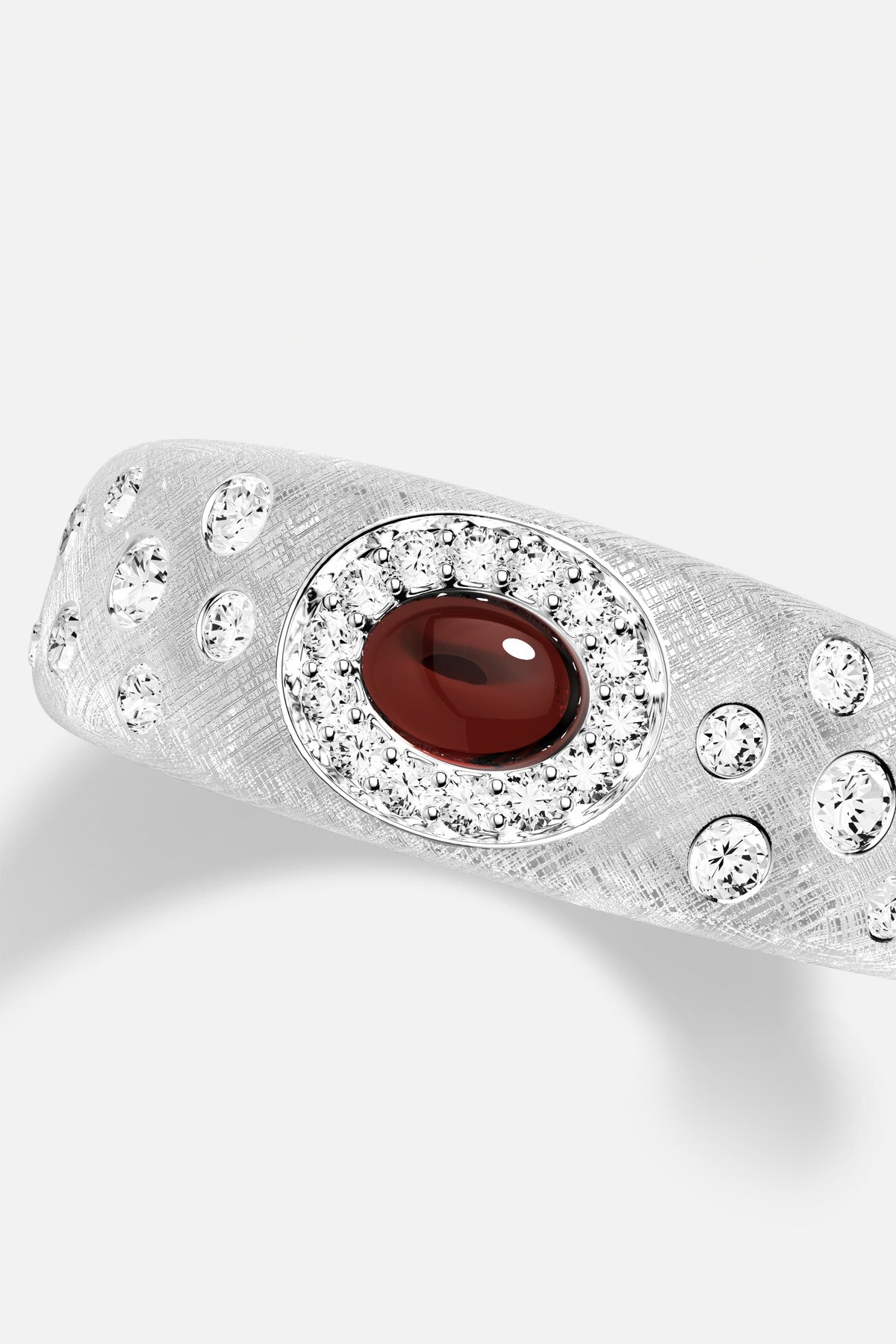APM Monaco Automne Cabochons bague argentée bordeaux 52