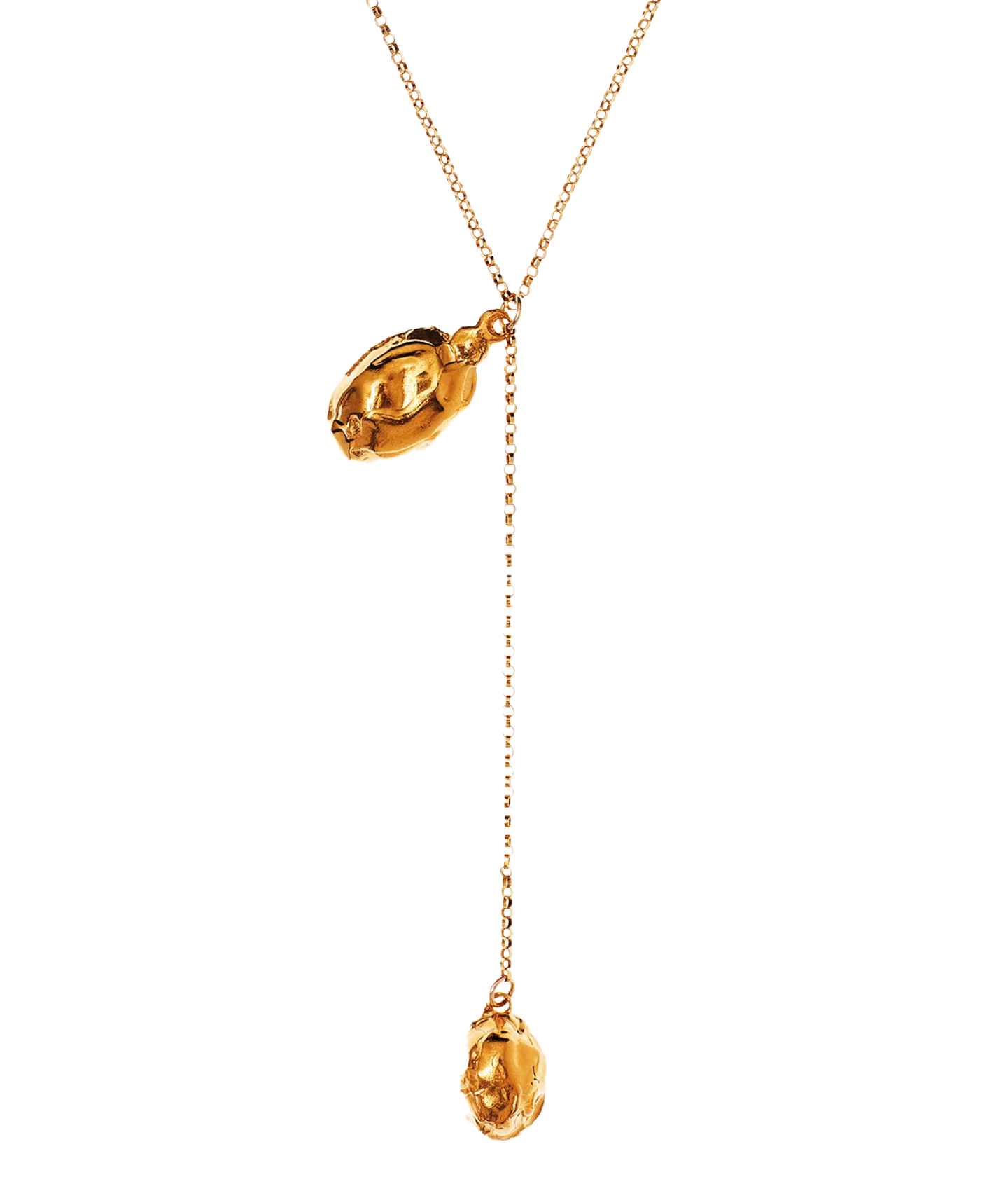 Alighieri Lunar Rocks collier plaqué or 24ct texturé