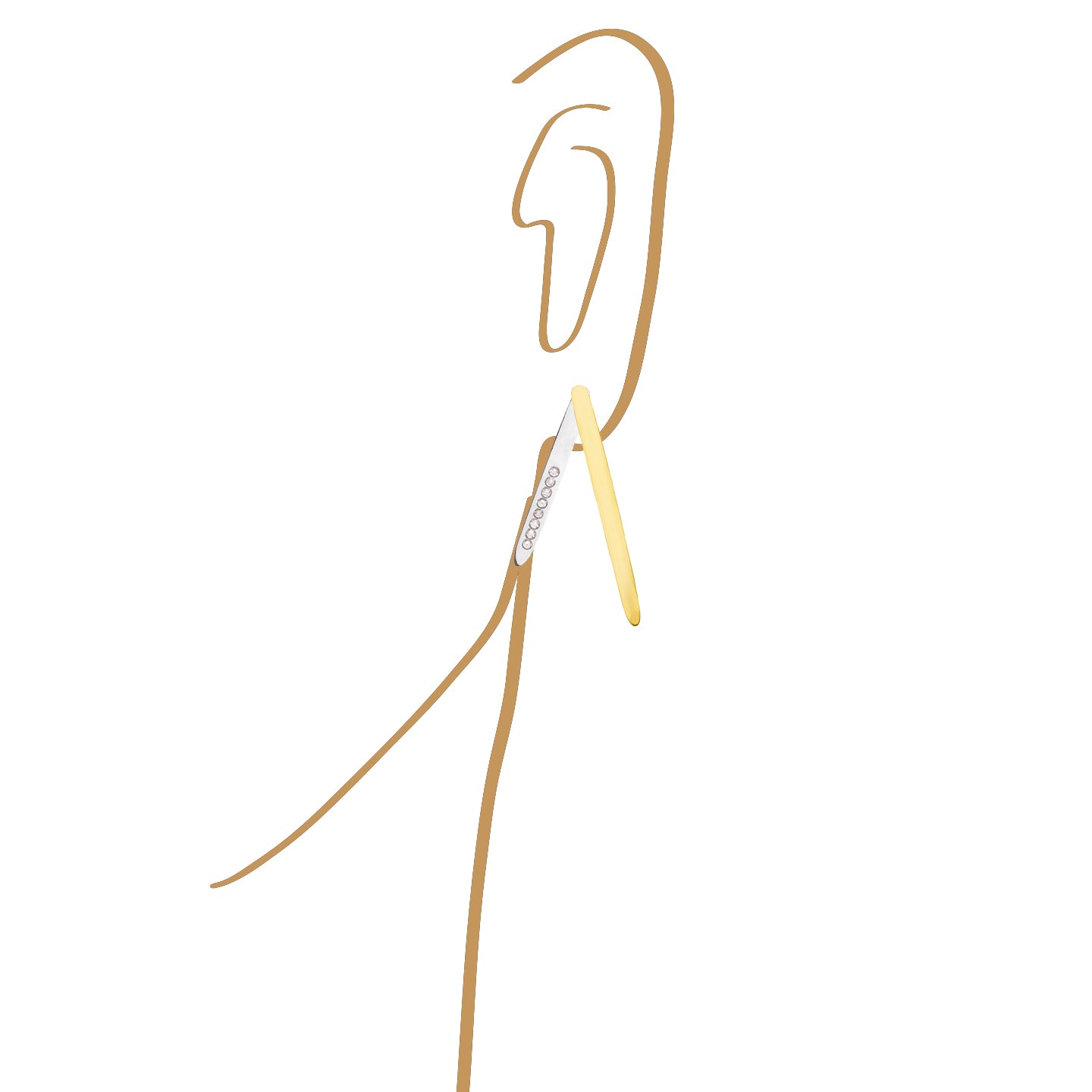 Aimée Aimer Sunrise Boucle oreille or jaune diamants paire