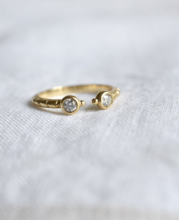 Aimée Aimer Folles Iguazu bague or jaune diamants taille 52
