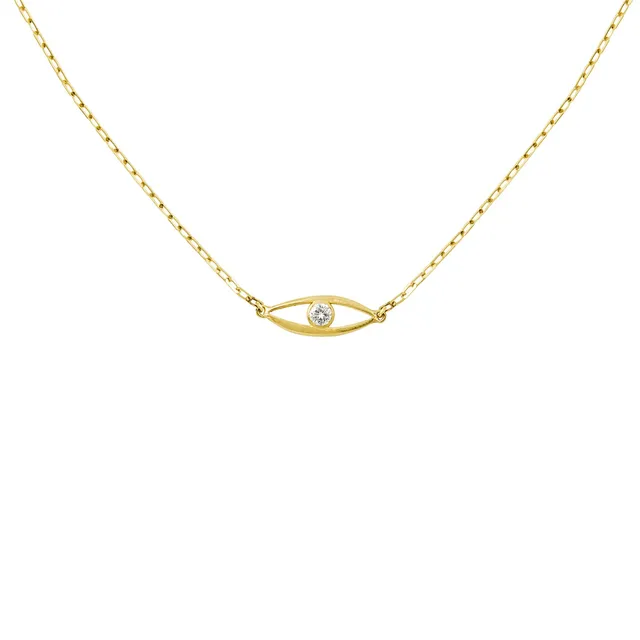 Aimée Aimer Bel Aloha collier or jaune diamant 42 cm