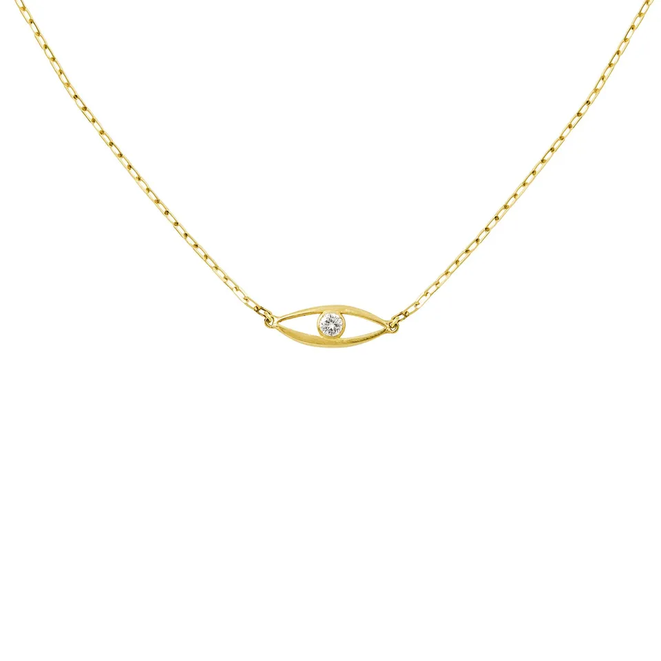 Aimée Aimer Bel Aloha collier or jaune diamant 42 cm