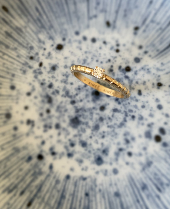 Aimée Aimer Spicy Love Bague or jaune diamant taille 54