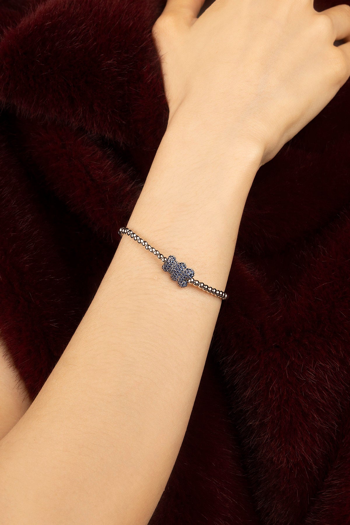 APM Monaco Yummy Baba bracelet souple blanc bleu taille M