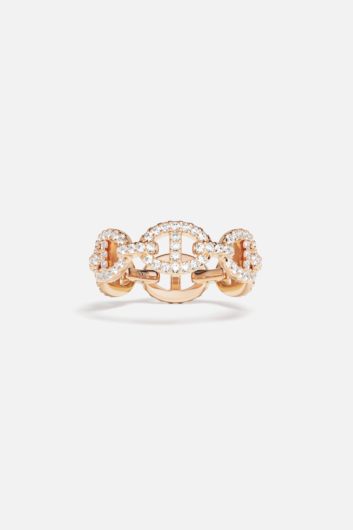 APM Monaco Yacht Club Marine bague maille or rose taille 52