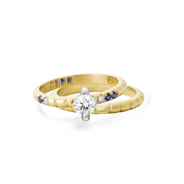 Aimée Aimer Nous bague n°4 or saphirs diamants taille 48