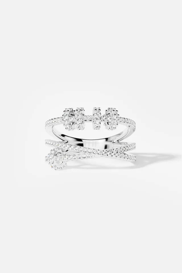 APM Monaco Croisette Piercing bague argent taille 52