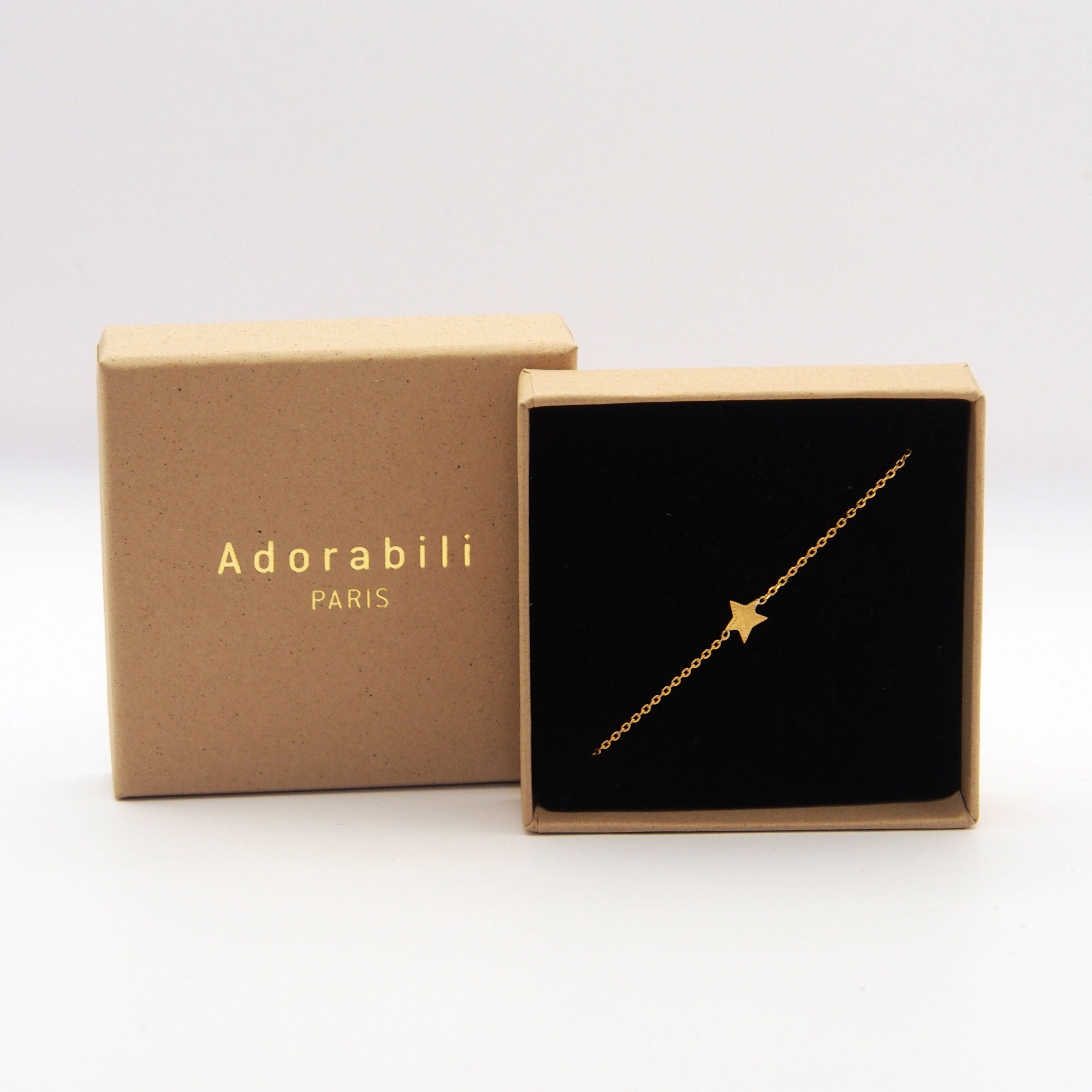 Adorabili Star Denim bracelet doré or fin 24k 14 cm