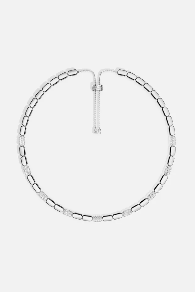 APM Monaco Yacht Club Pavage collier chaîne blanche zircon