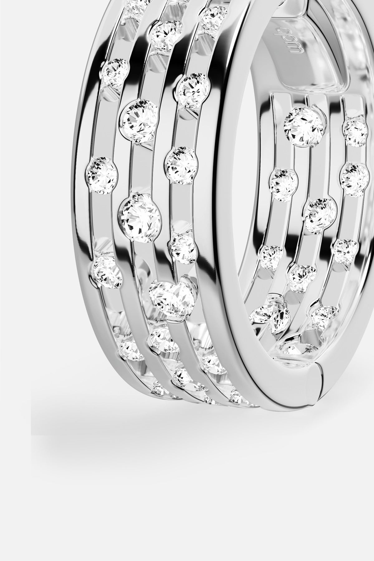 APM Monaco Automne Graphique Boucles créoles blanches