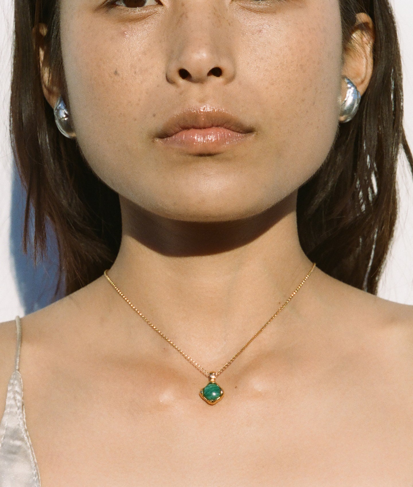 Alighieri Eye of the Storm collier émeraude doré