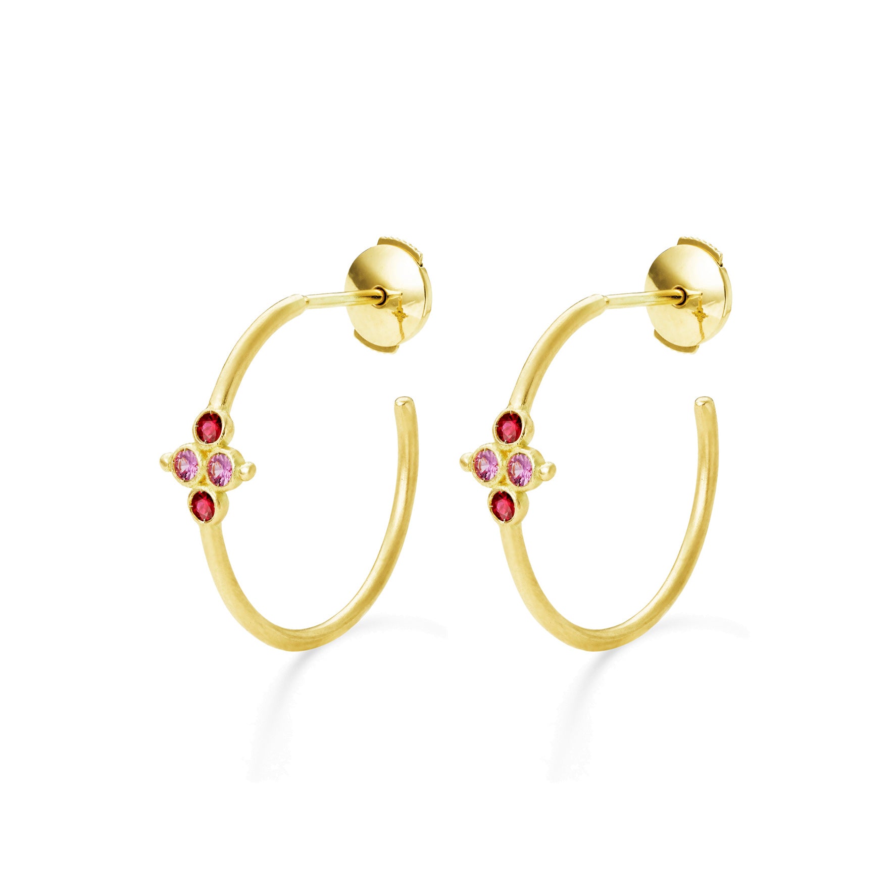 Aimée Aimer Delta créole or jaune saphirs roses rubis unité