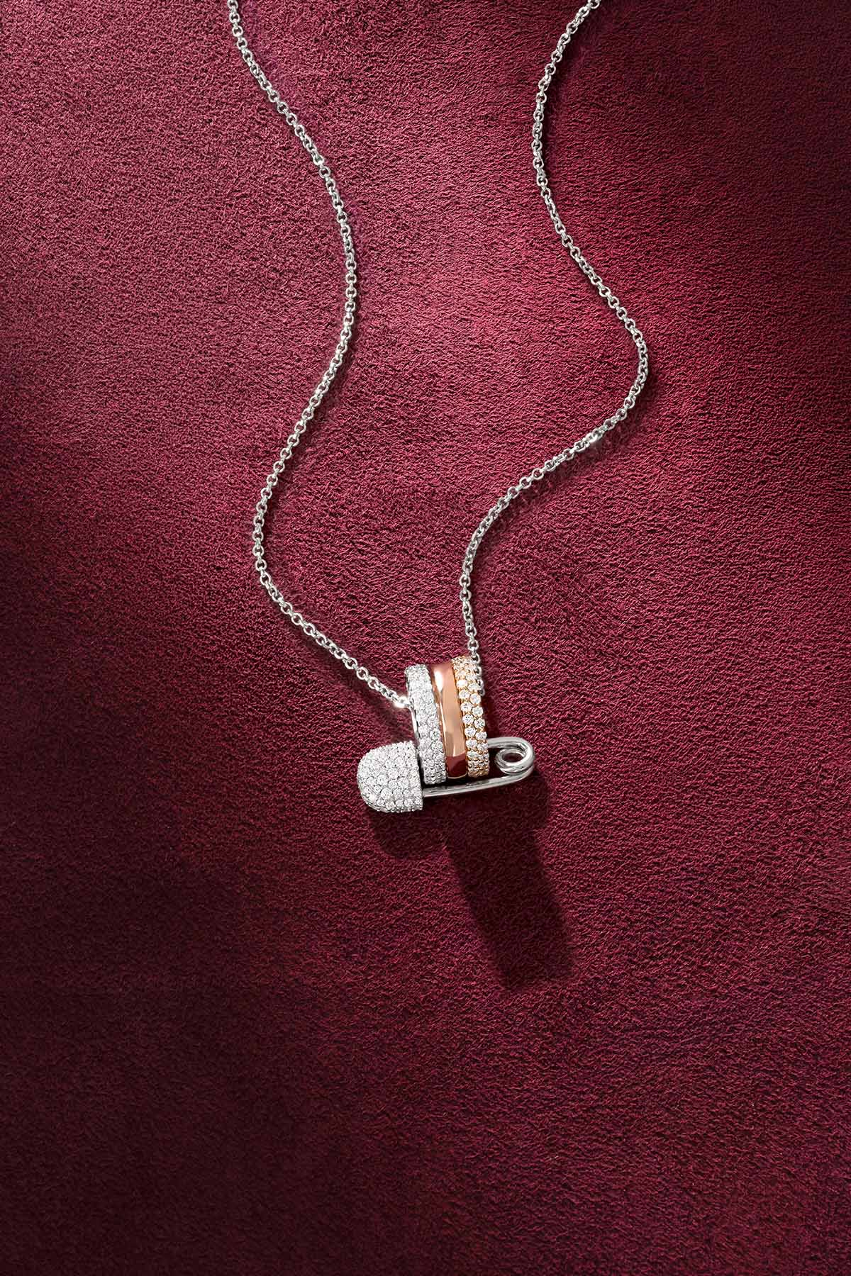APM Monaco Morse Code Baby XL collier tricolore