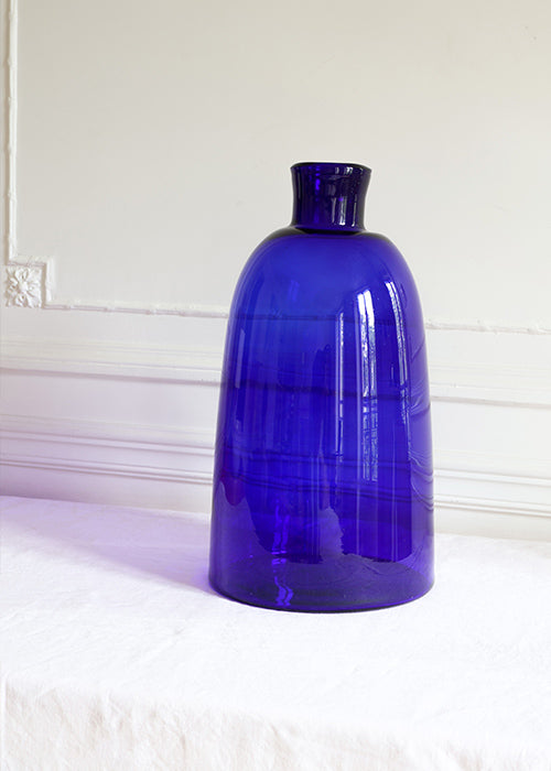 Aimée Aimer Vases grand vase outremer col étroit verre bleu