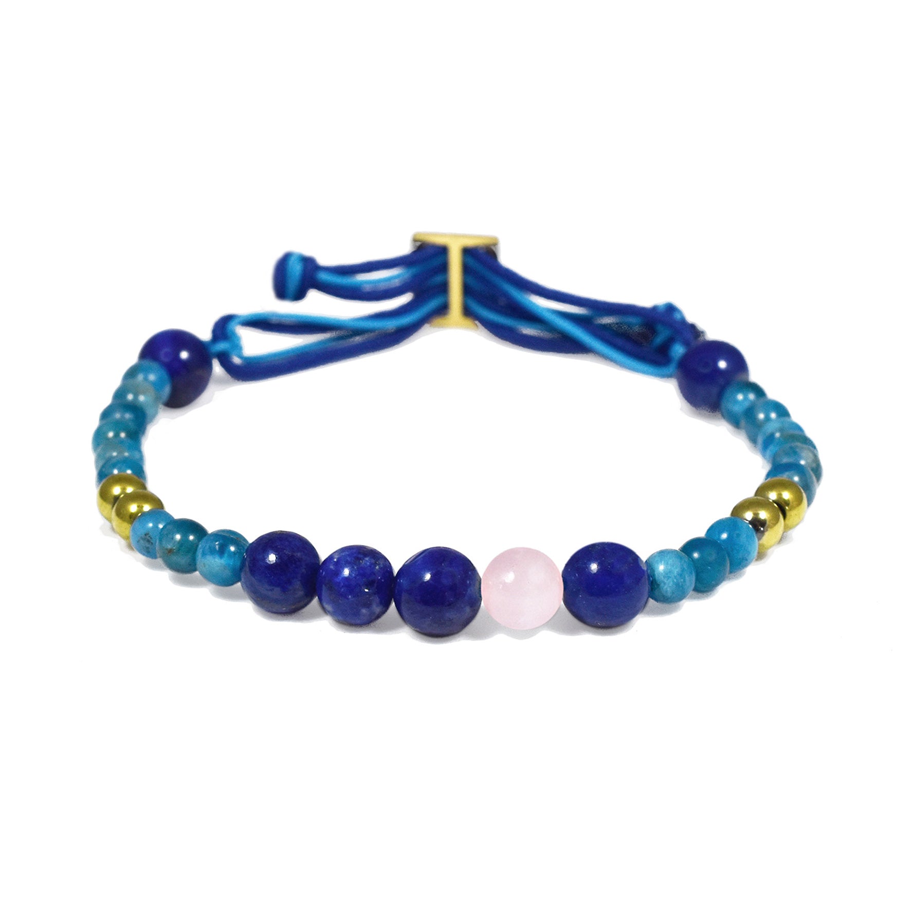 Aimée Aimer Bel Aloha Perlé bracelet or lapis lazuli taille unique