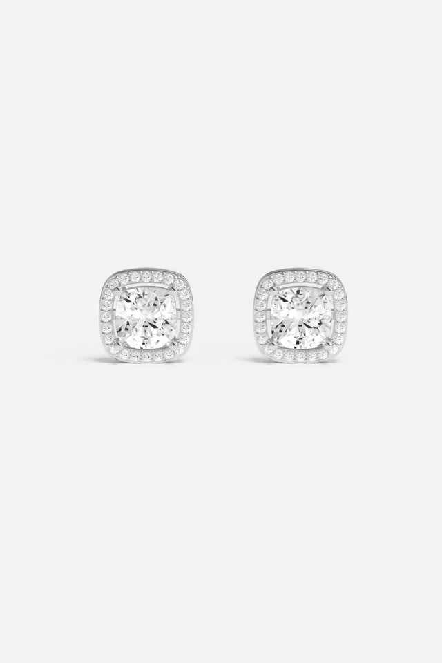 APM Monaco Lumière Éclat puces oreilles blanc 9,5 mm