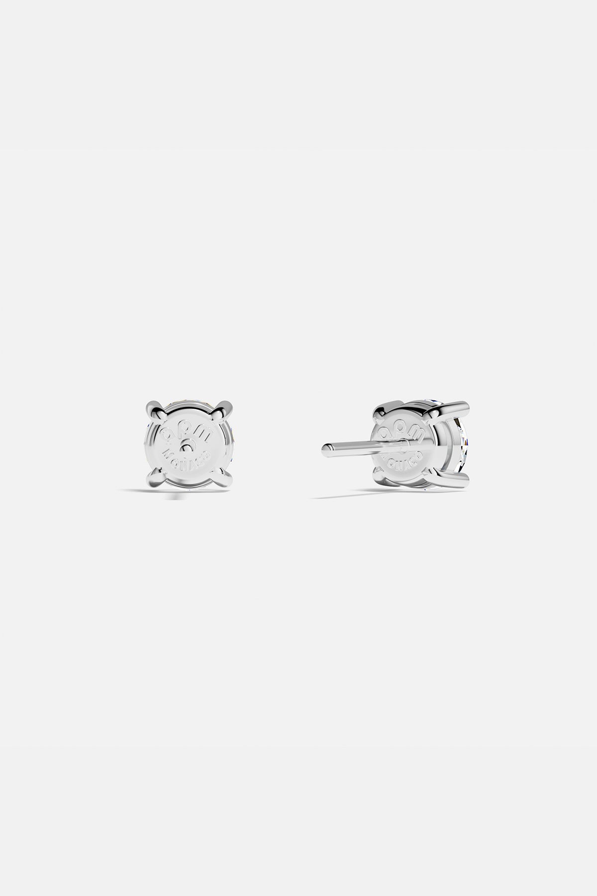 APM Monaco Lumière Tennis boucles d'oreilles puces blanc solitaire