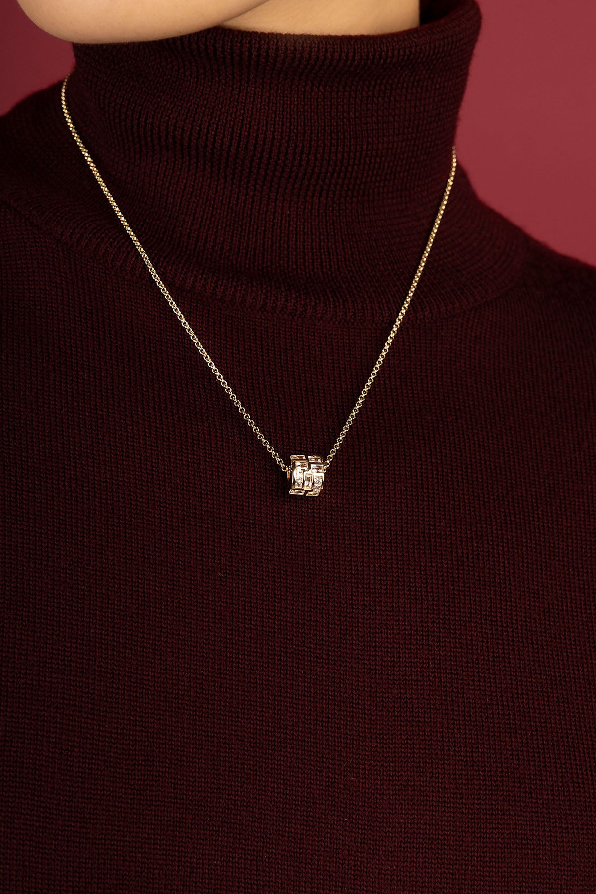 APM Monaco Festival Ice Collier Or Ajustable Zircons Baguette