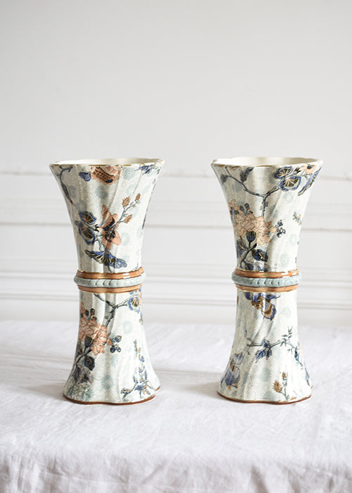 Aimée Aimer Cornet vase faïence Papillons 30 cm un vase
