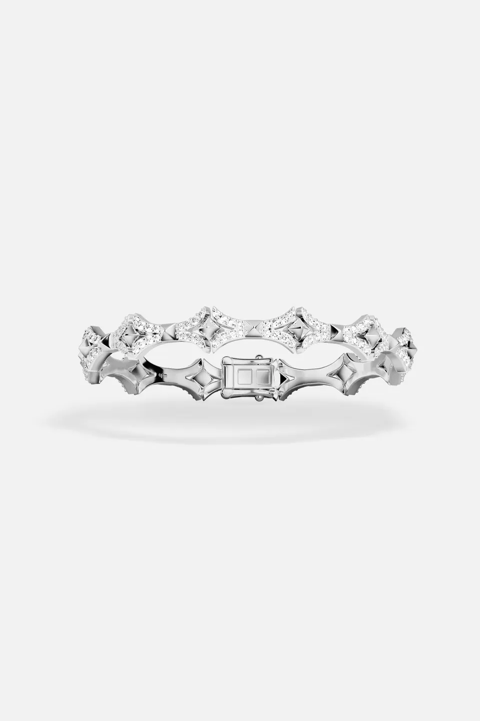 APM Monaco Yacht Club Rock bracelet croix pavé blanc taille M