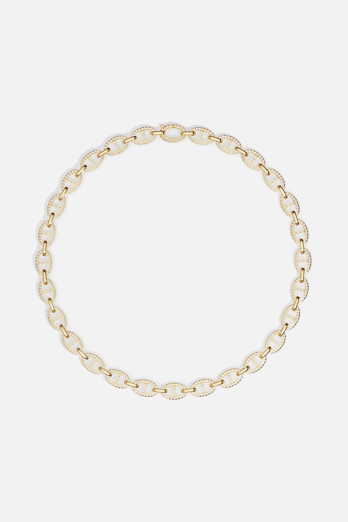 APM Monaco Yacht Club Marine collier doré zircon 45 cm