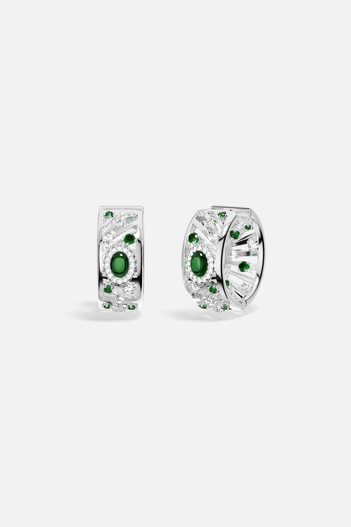 APM Monaco Automne Les Éventails boucles d'oreilles vertes