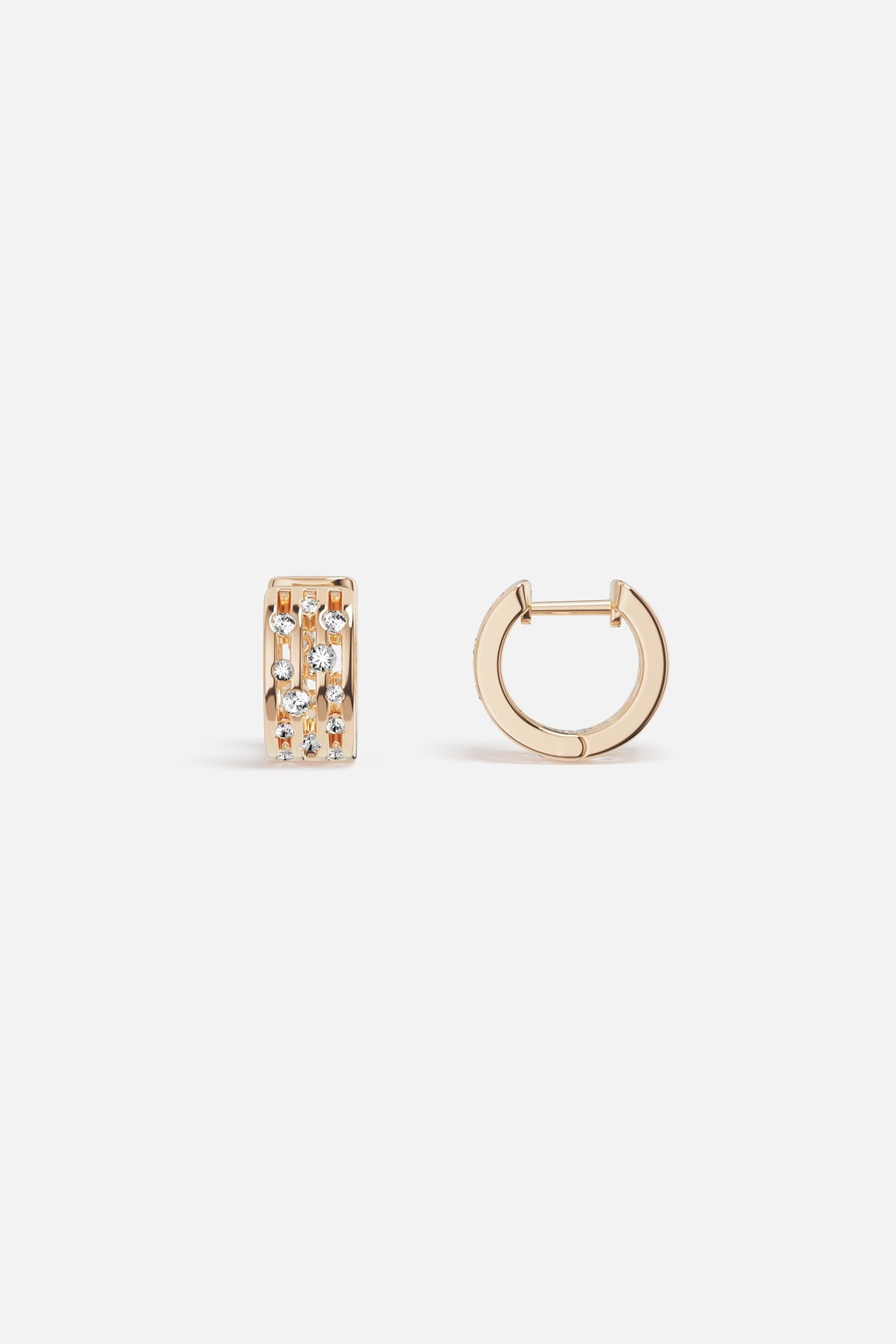 APM Monaco Automne Graphique boucles d'oreilles créoles rose