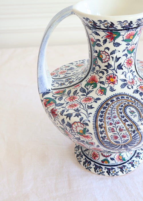 Aimée Aimer Vase Le Bouquet vase faïence Gien 18,5 cm pièce unique