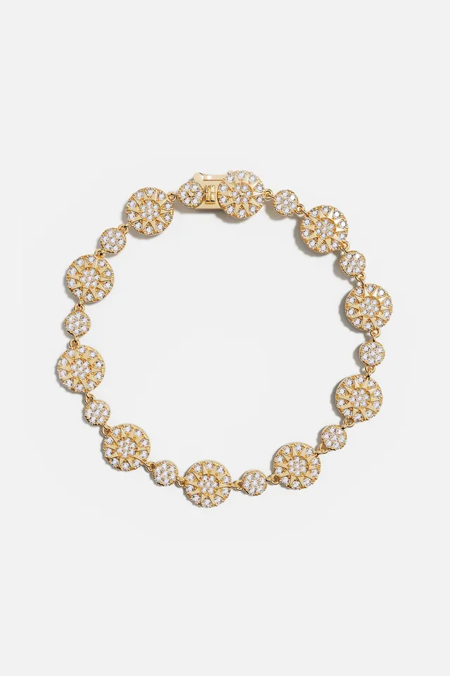 APM Monaco Soleil Bracelet doré zircon blanc taille S