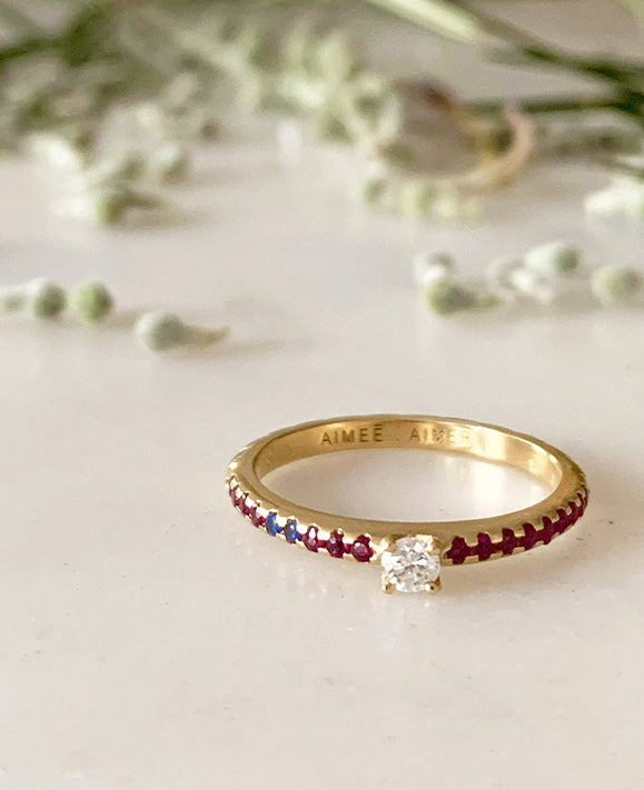 Aimée Aimer Spicy Love Bague or jaune diamant taille 52