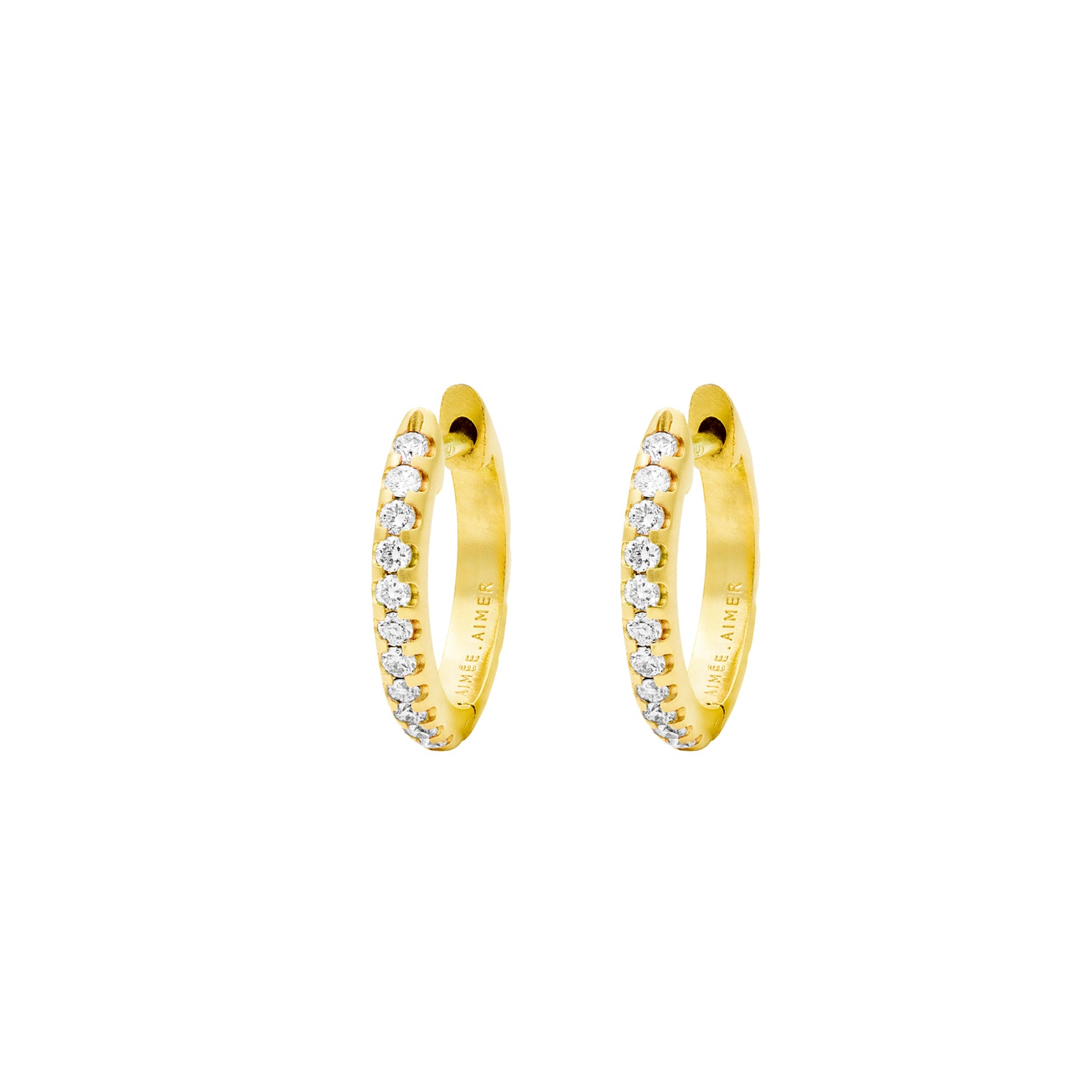 Aimée Aimer Bi Créole Or Jaune Diamants à l'Unité