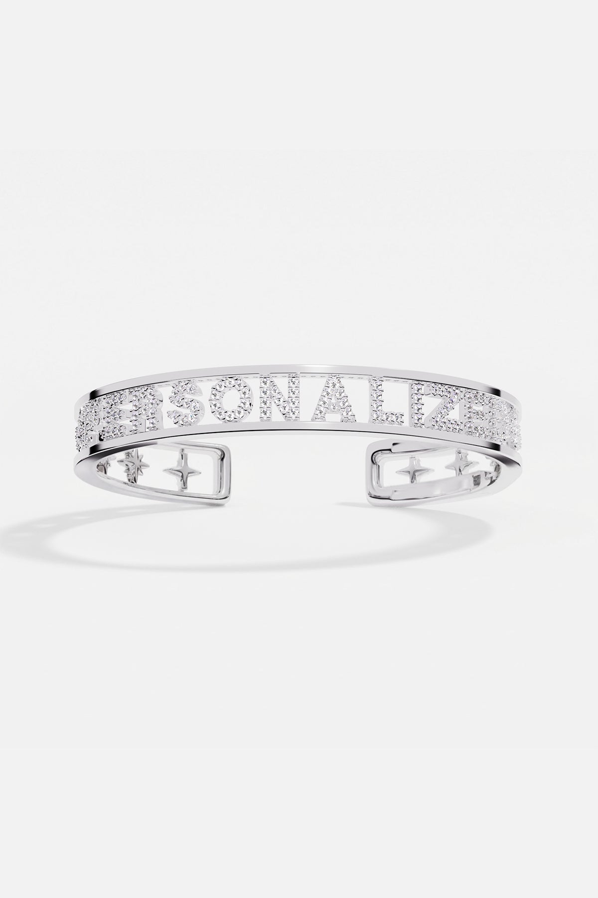 APM Monaco Morse Code Personalized Bracelet blanc Taille M
