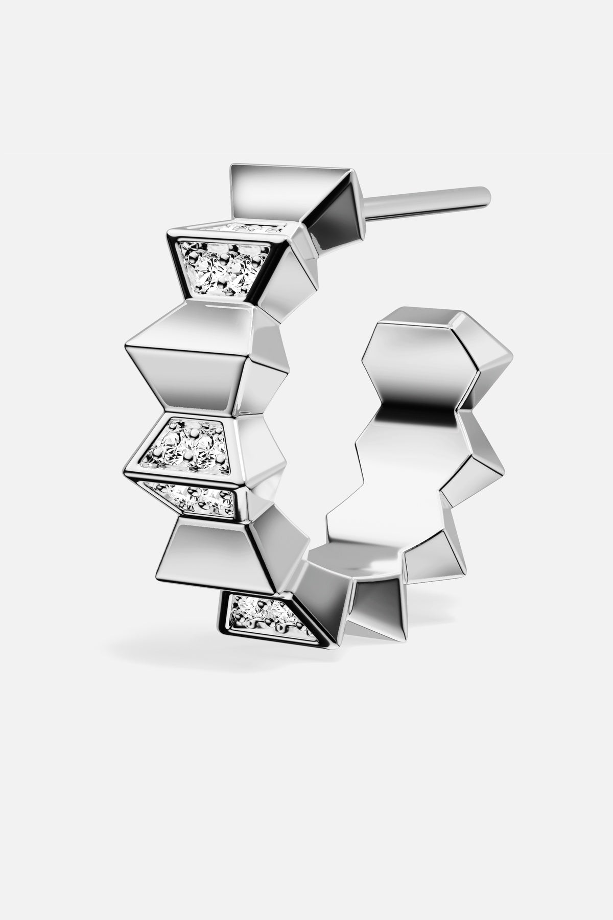 APM Monaco Yacht Club Up and Down créoles argent 17 mm