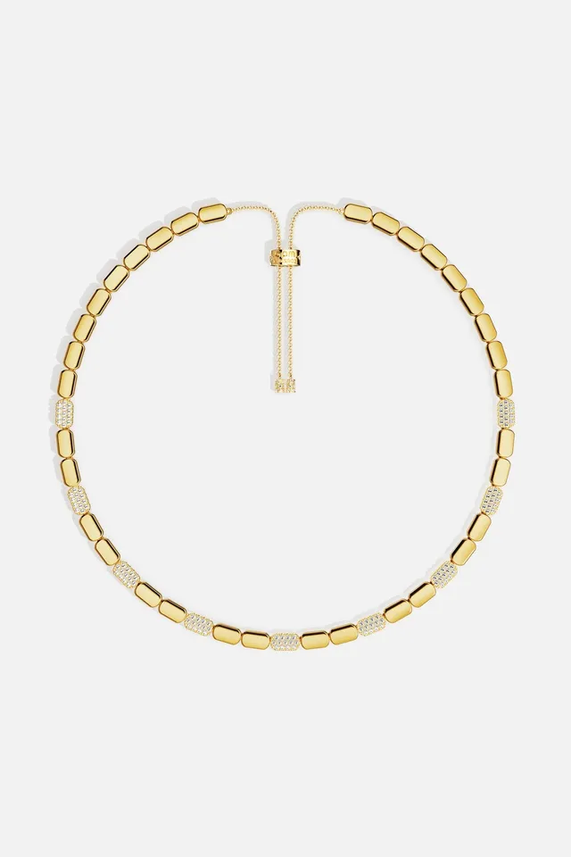 APM Monaco Yacht Club Pavage collier or jaune pavé