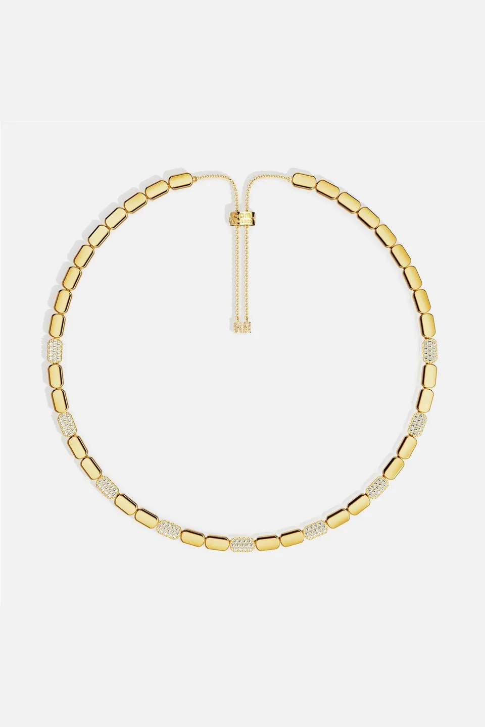 APM Monaco Yacht Club Pavage collier or jaune pavé
