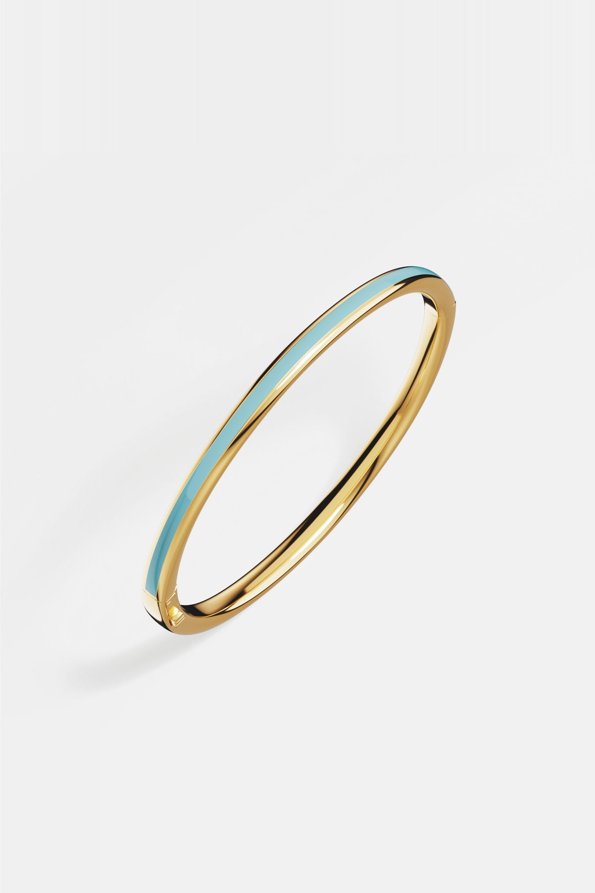 APM Monaco Croisette Riviera bracelet jonc bleu doré taille M
