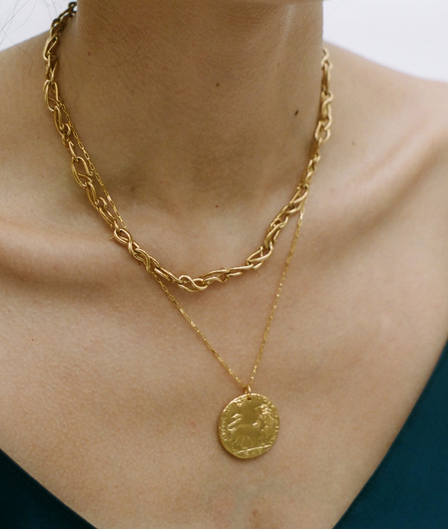 Alighieri Il Leone Medallion collier plaqué or