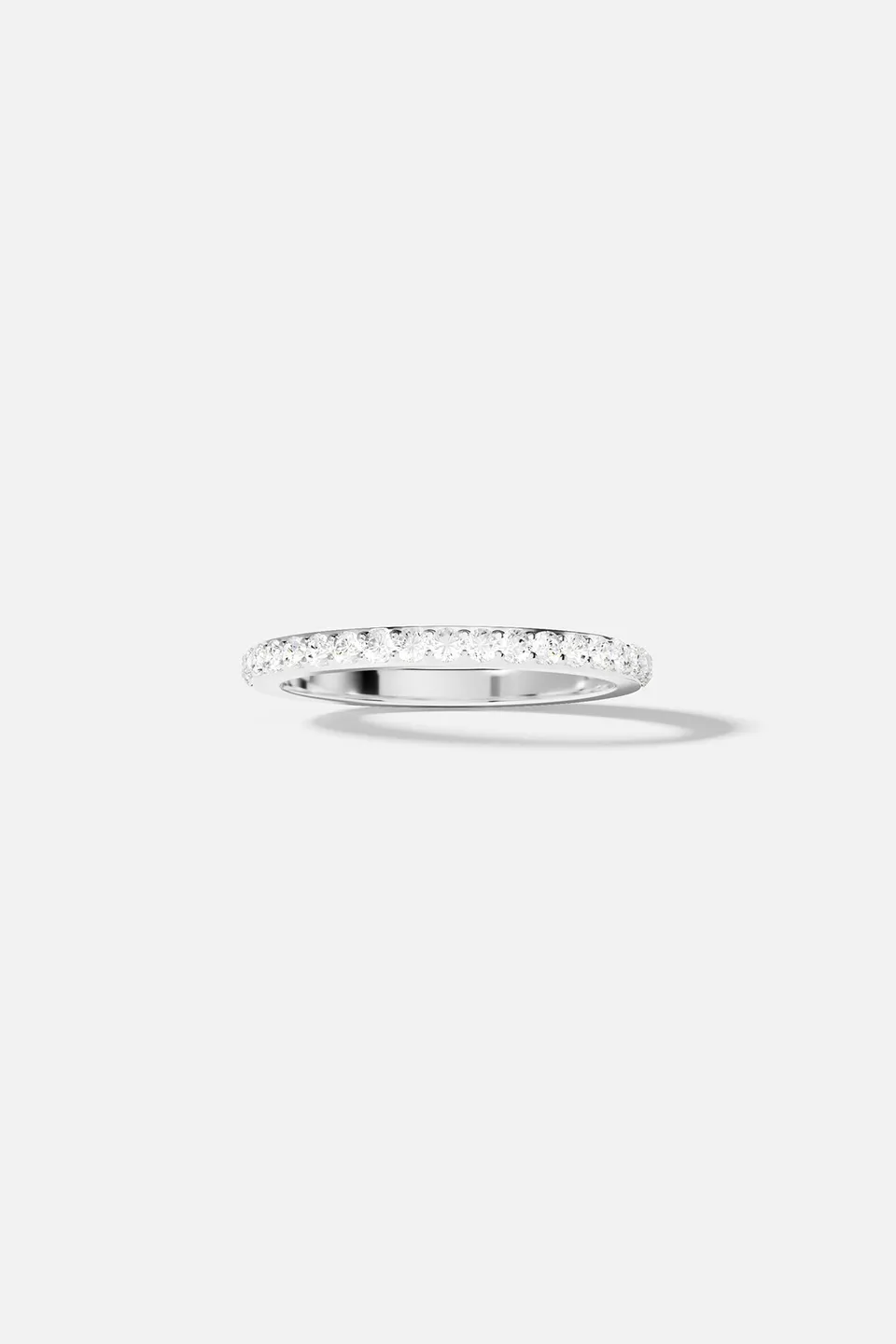 APM Monaco Croisette Promesse bague pavé argentée zircon