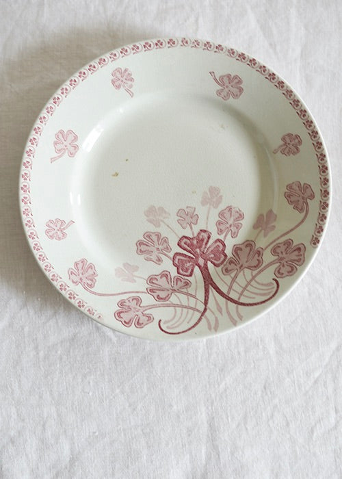Aimée Aimer Art de la table Assiettes trèfle rose lot 6