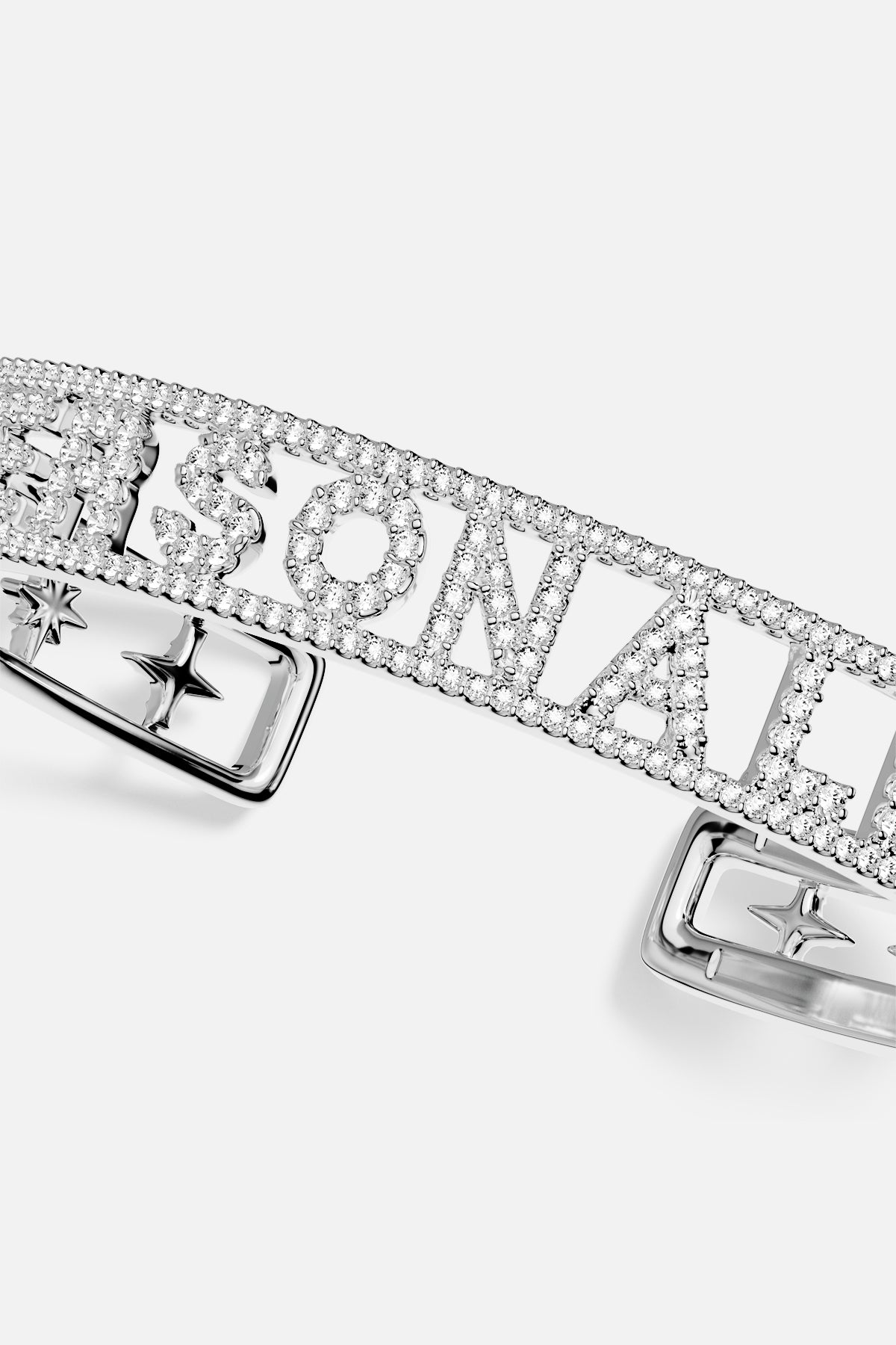 APM Monaco Morse Bracelet Personnalisé jonc blanc taille M