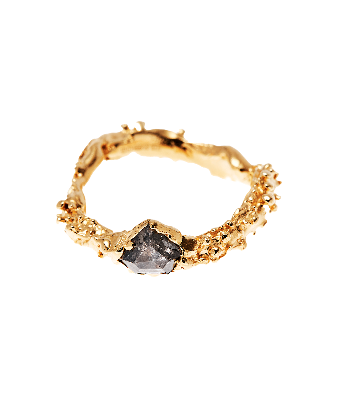 Alighieri Lunar Rock Pool bague or massif 9 carats
