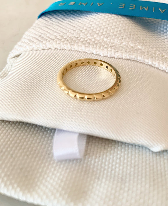 Aimée Aimer Bi bague or jaune 18 carats taille 52