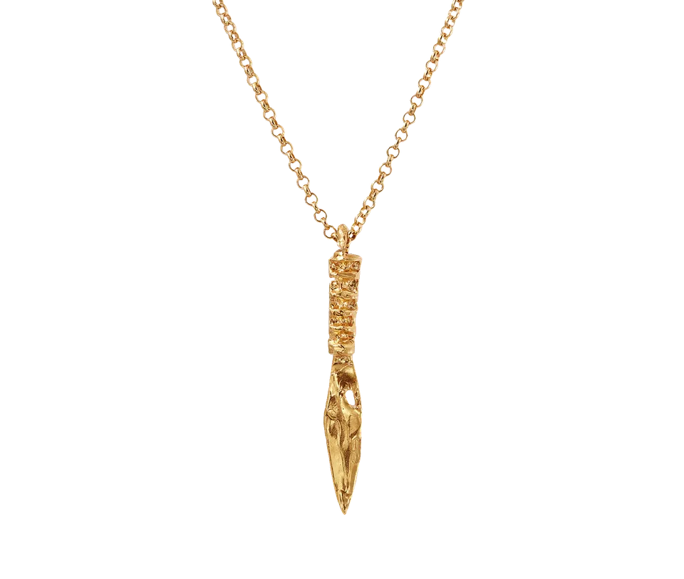 Alighieri Votive Offerings collier amulette plaqué or long