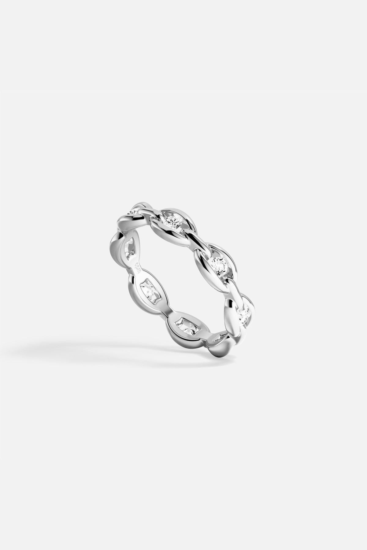 APM Monaco Soleil Enchaîné Bague zircon blanc taille 52