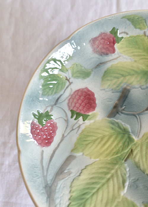 Aimée Aimer Compotier framboises plat céladon 22 cm unique