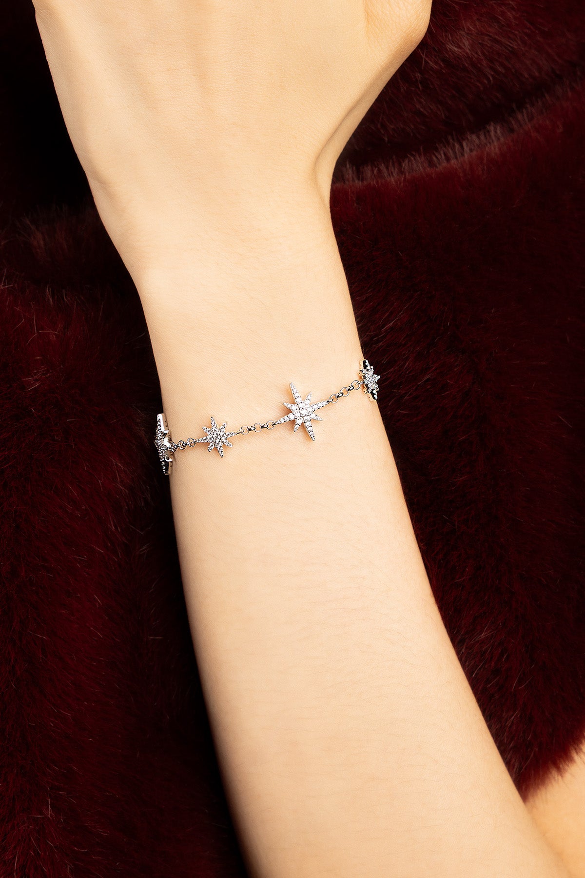 APM Monaco Météorites Bracelet large zircon blanc taille M
