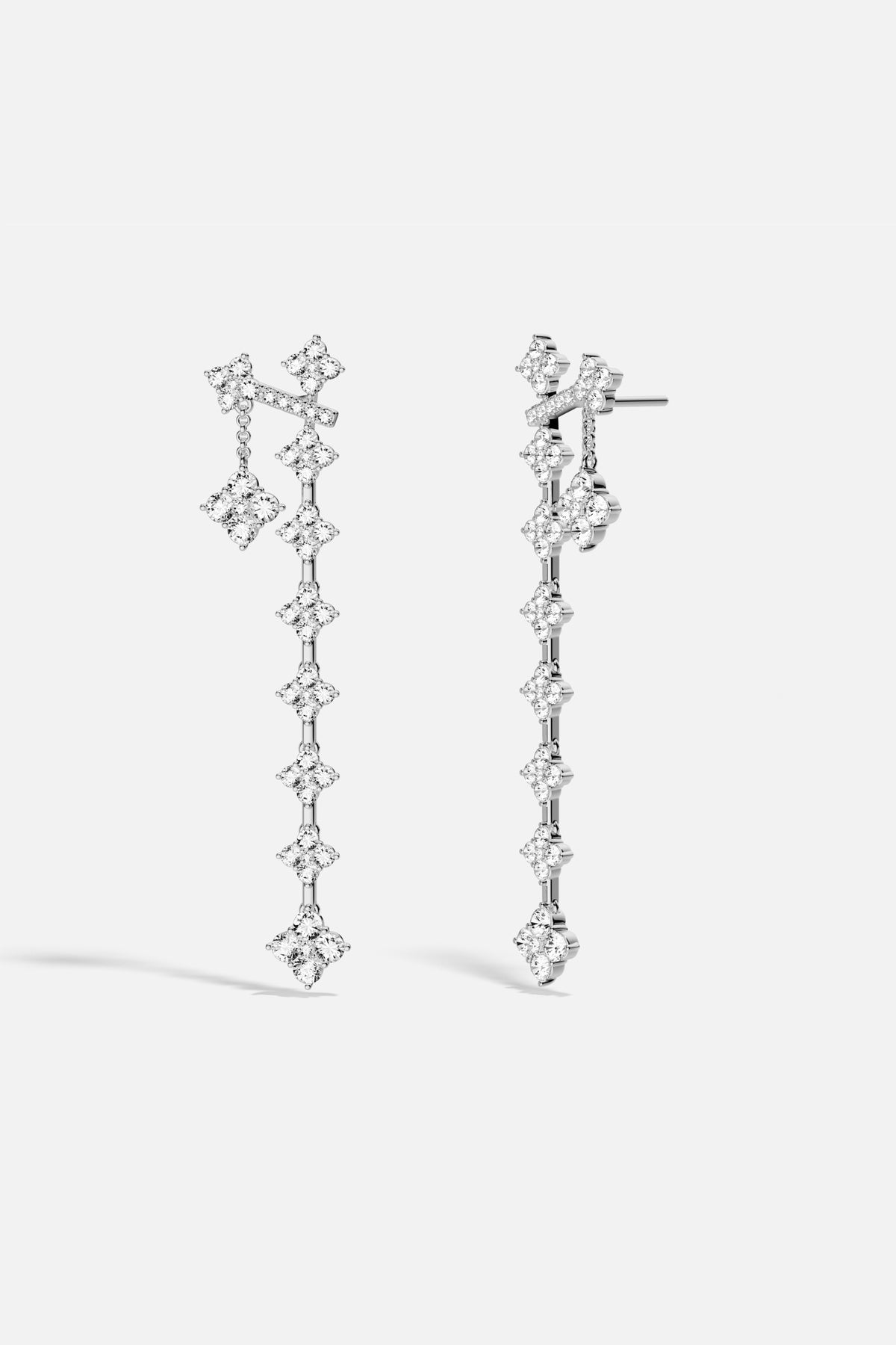 APM Monaco Lumière Éclat boucles d'oreilles pendantes blanches