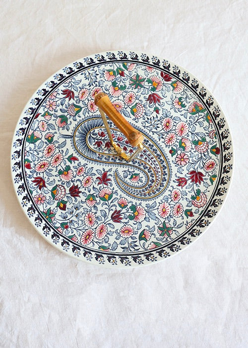 Aimée Aimer Cachemire plat à fromage Gien 35 cm