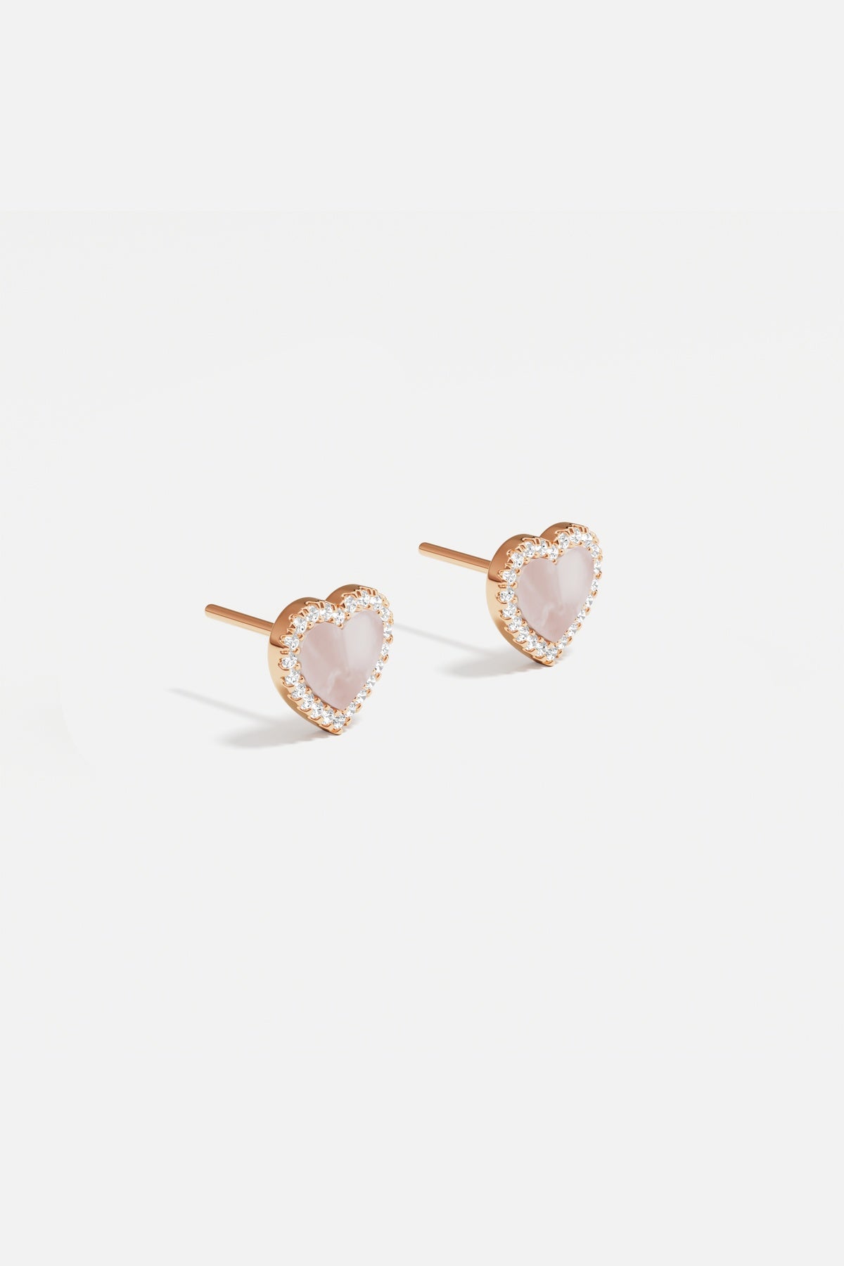 APM Monaco Méditerranée Cœur clous nacre rose