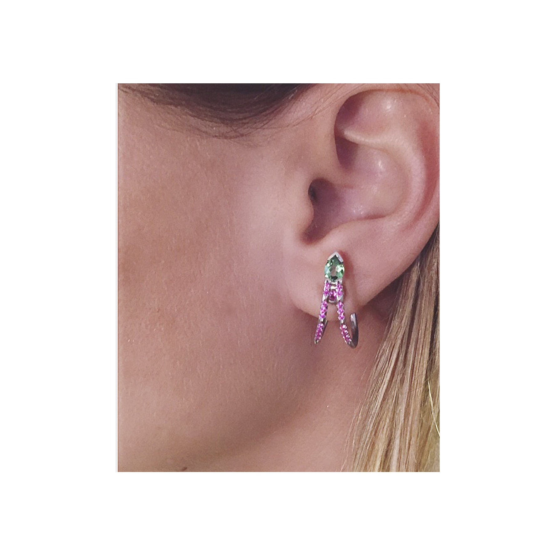 Aimée Aimer SkyLiane boucle d'oreille or jaune saphir rubis unité
